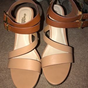 Charlotte Russe Brown/Tan Wedges